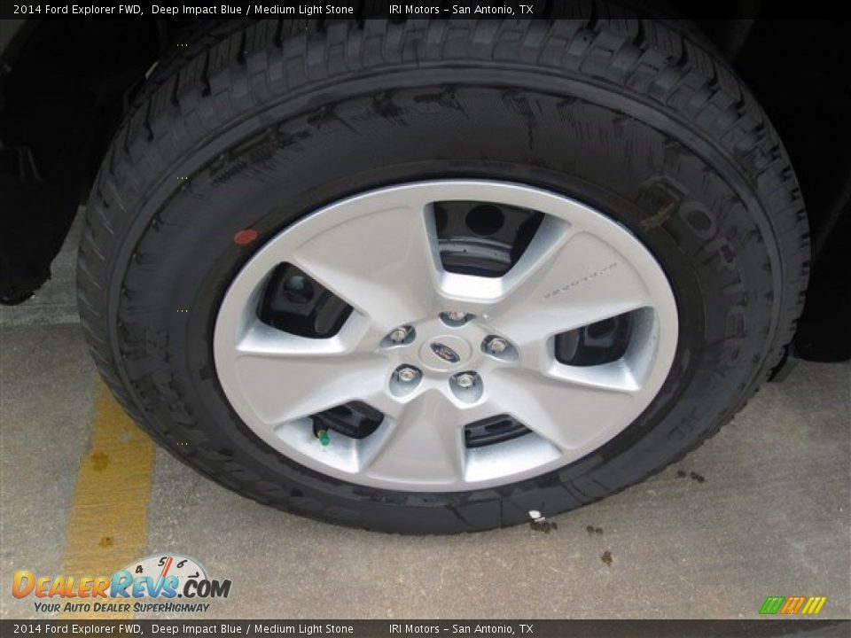 2014 Ford Explorer FWD Deep Impact Blue / Medium Light Stone Photo #9