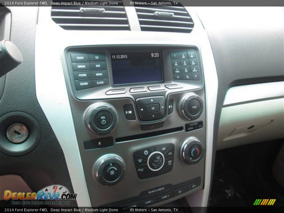 2014 Ford Explorer FWD Deep Impact Blue / Medium Light Stone Photo #12