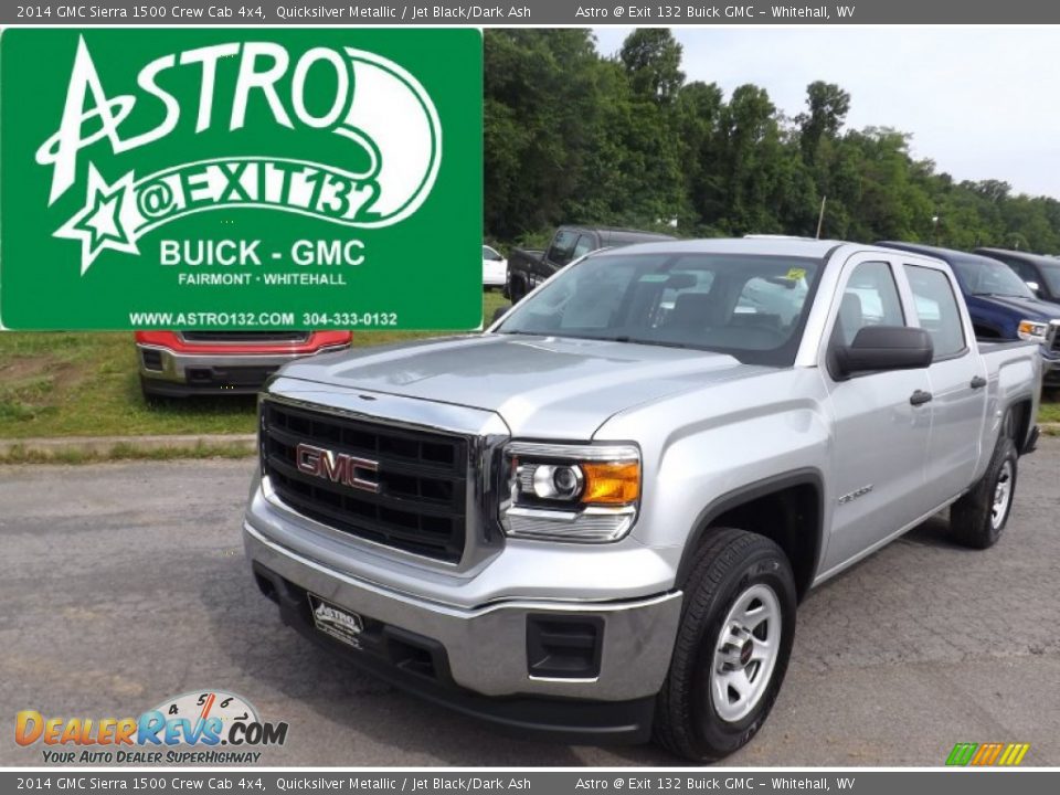 2014 GMC Sierra 1500 Crew Cab 4x4 Quicksilver Metallic / Jet Black/Dark Ash Photo #1