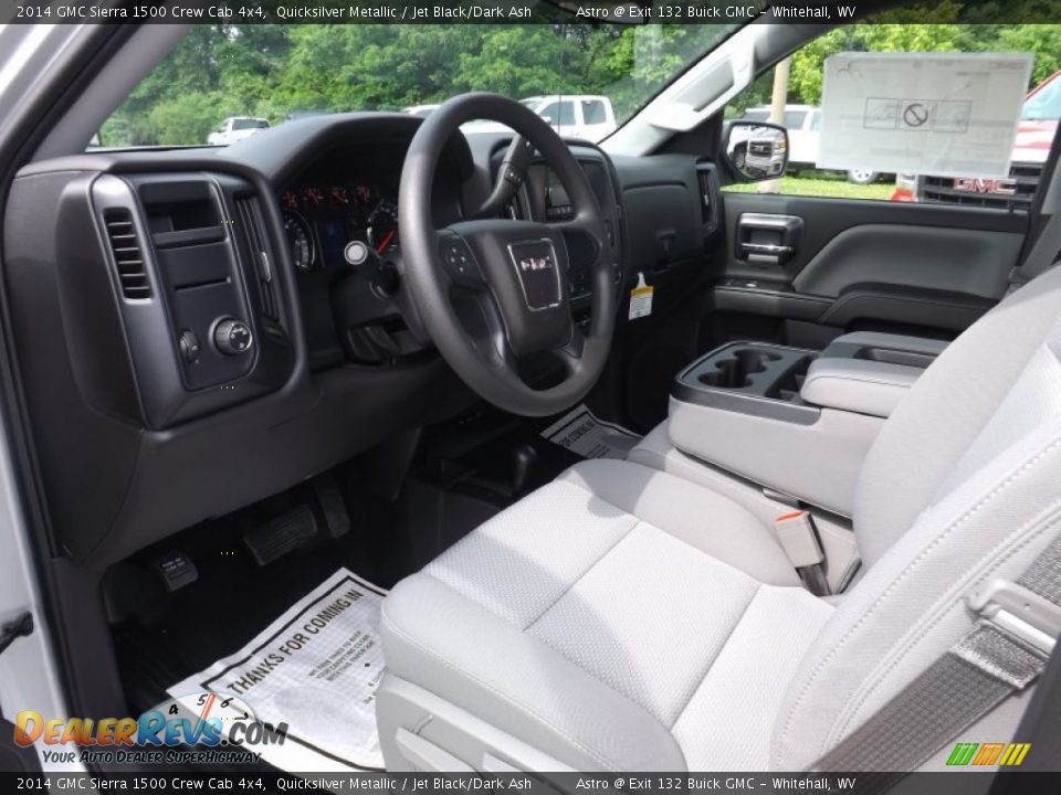 2014 GMC Sierra 1500 Crew Cab 4x4 Quicksilver Metallic / Jet Black/Dark Ash Photo #12