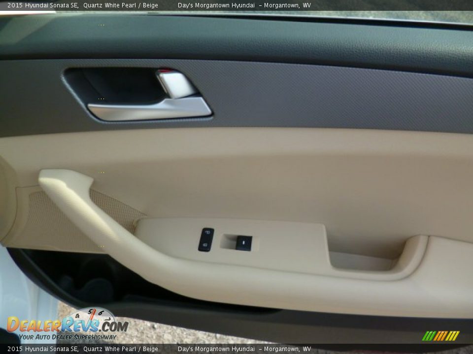 2015 Hyundai Sonata SE Quartz White Pearl / Beige Photo #11