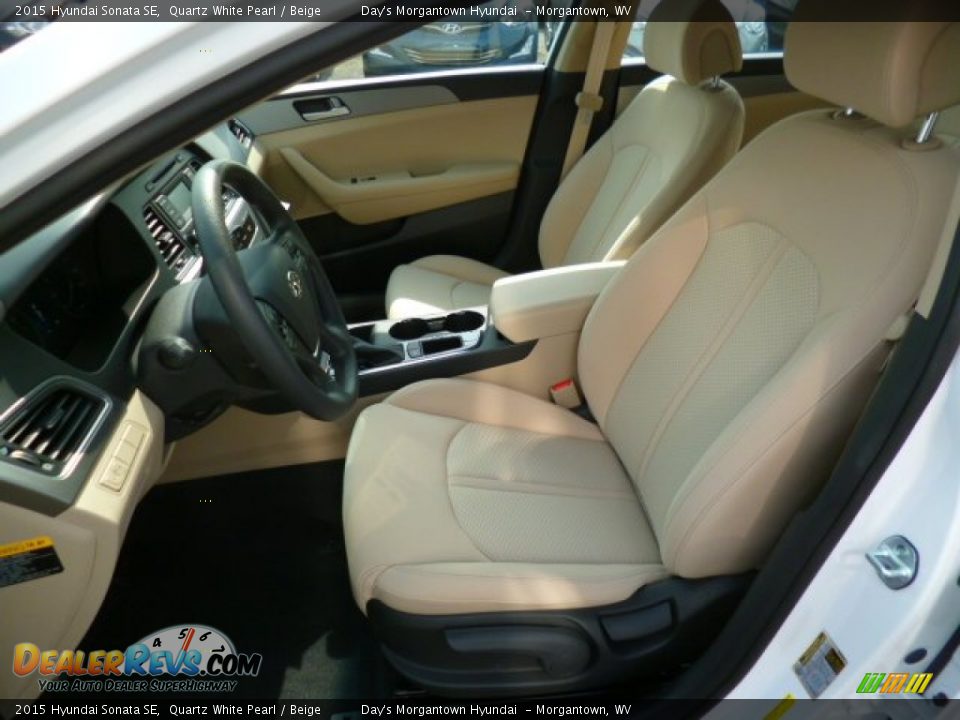 2015 Hyundai Sonata SE Quartz White Pearl / Beige Photo #15