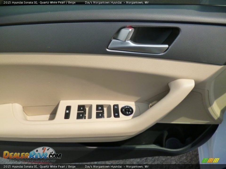 2015 Hyundai Sonata SE Quartz White Pearl / Beige Photo #17