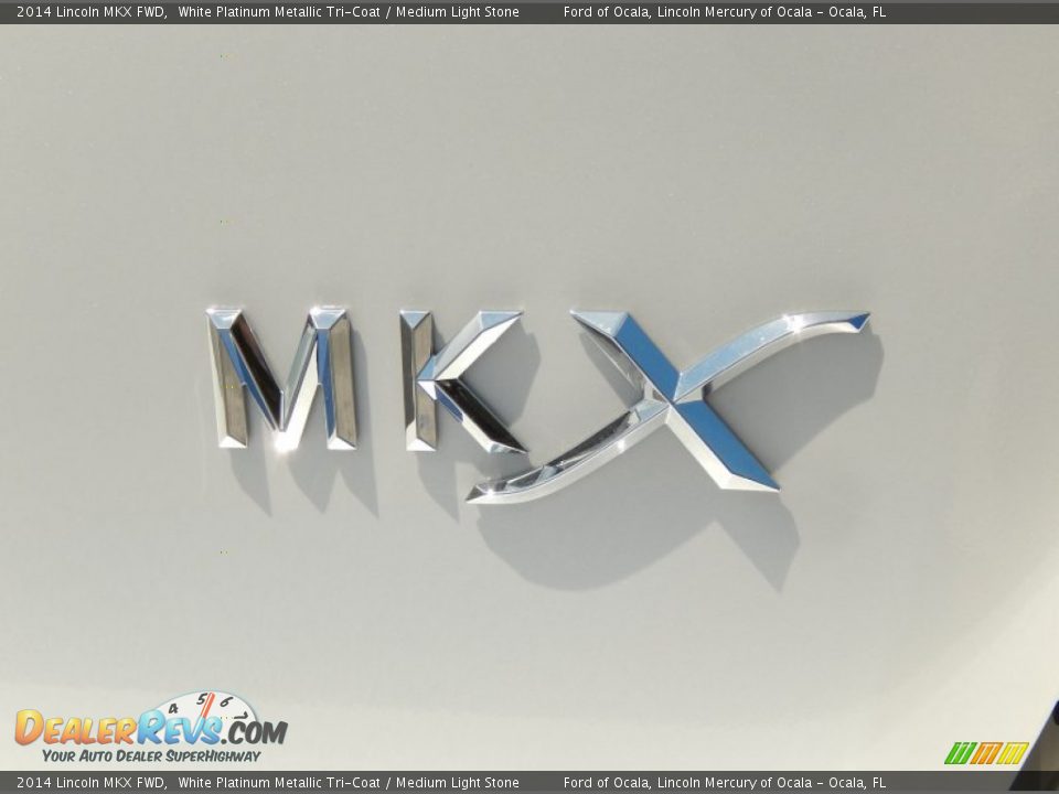 2014 Lincoln MKX FWD White Platinum Metallic Tri-Coat / Medium Light Stone Photo #4