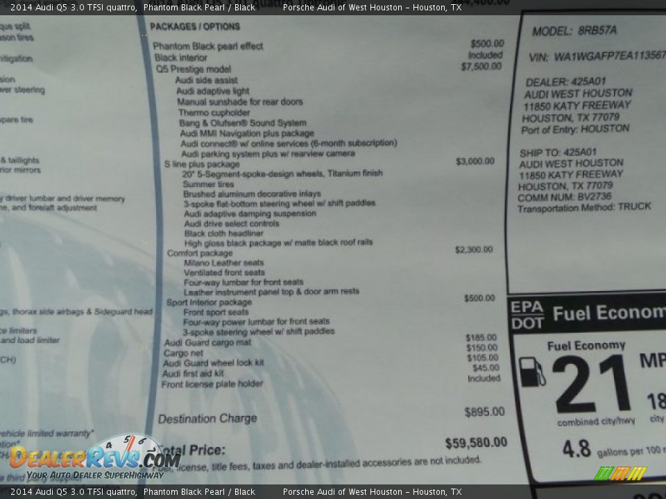 2014 Audi Q5 3.0 TFSI quattro Phantom Black Pearl / Black Photo #31