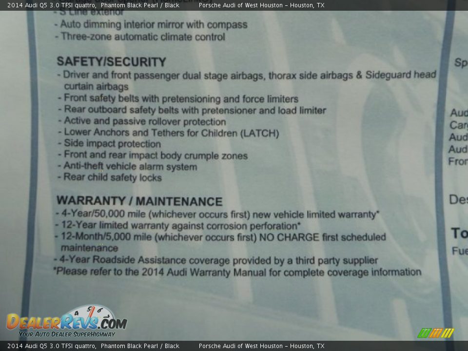 2014 Audi Q5 3.0 TFSI quattro Phantom Black Pearl / Black Photo #33