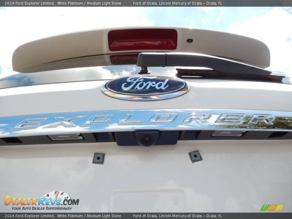 2014 Ford Explorer Limited White Platinum / Medium Light Stone Photo #4