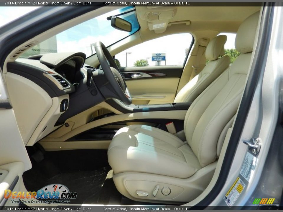2014 Lincoln MKZ Hybrid Ingot Silver / Light Dune Photo #6