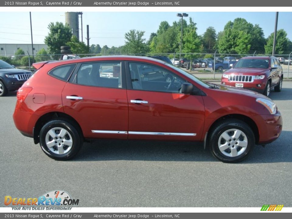 2013 Nissan Rogue S Cayenne Red / Gray Photo #6