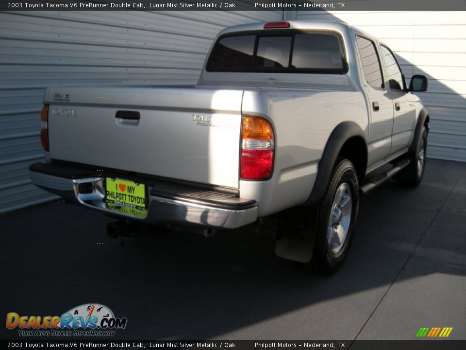 2003 Toyota Tacoma V6 PreRunner Double Cab Lunar Mist Silver Metallic / Oak Photo #4