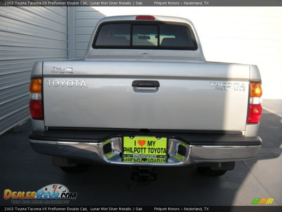 2003 Toyota Tacoma V6 PreRunner Double Cab Lunar Mist Silver Metallic / Oak Photo #5