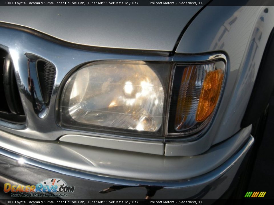 2003 Toyota Tacoma V6 PreRunner Double Cab Lunar Mist Silver Metallic / Oak Photo #9