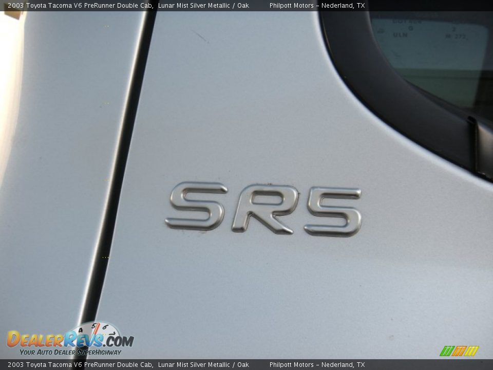 2003 Toyota Tacoma V6 PreRunner Double Cab Lunar Mist Silver Metallic / Oak Photo #18