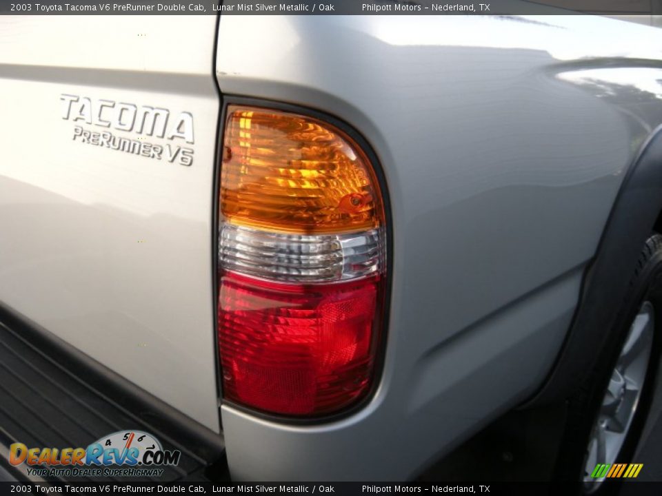 2003 Toyota Tacoma V6 PreRunner Double Cab Lunar Mist Silver Metallic / Oak Photo #19