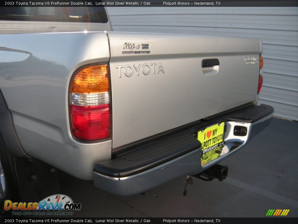 2003 Toyota Tacoma V6 PreRunner Double Cab Lunar Mist Silver Metallic / Oak Photo #22