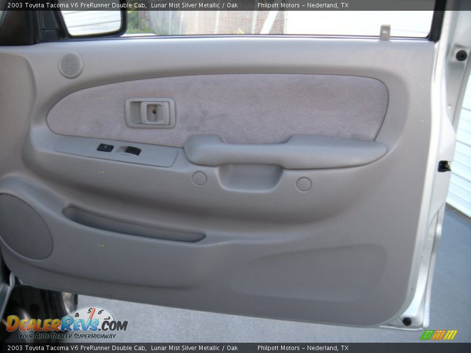 2003 Toyota Tacoma V6 PreRunner Double Cab Lunar Mist Silver Metallic / Oak Photo #25