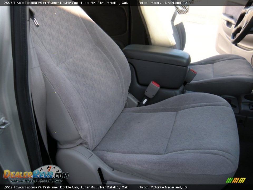 2003 Toyota Tacoma V6 PreRunner Double Cab Lunar Mist Silver Metallic / Oak Photo #27