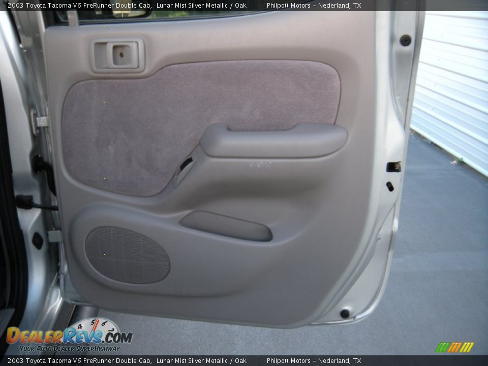 2003 Toyota Tacoma V6 PreRunner Double Cab Lunar Mist Silver Metallic / Oak Photo #28
