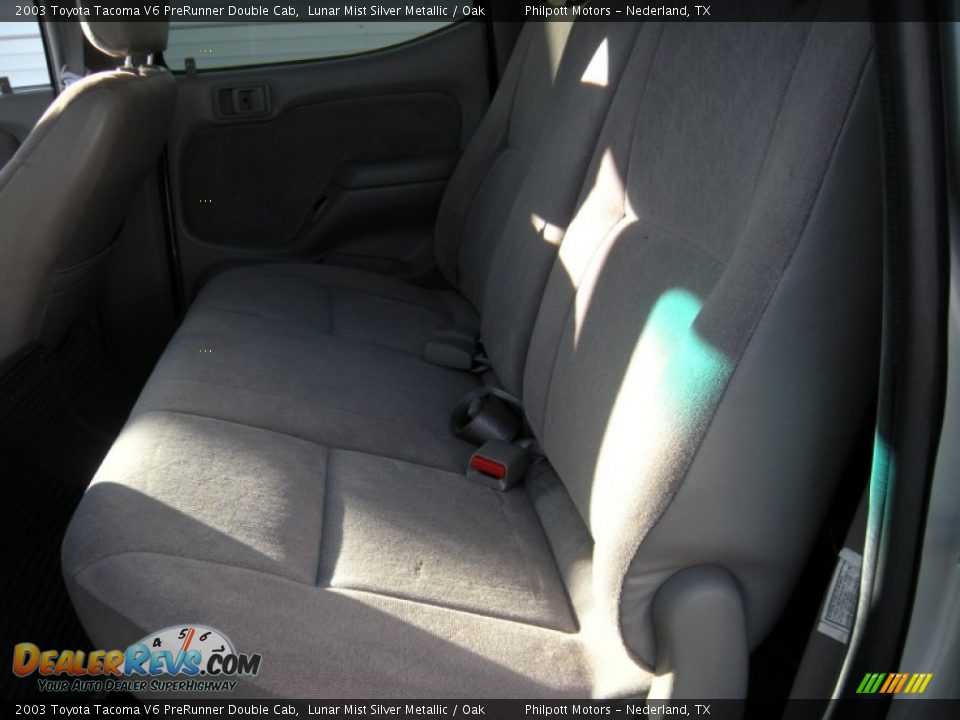 2003 Toyota Tacoma V6 PreRunner Double Cab Lunar Mist Silver Metallic / Oak Photo #32