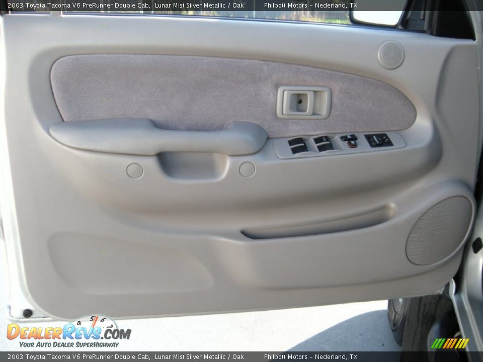 2003 Toyota Tacoma V6 PreRunner Double Cab Lunar Mist Silver Metallic / Oak Photo #33