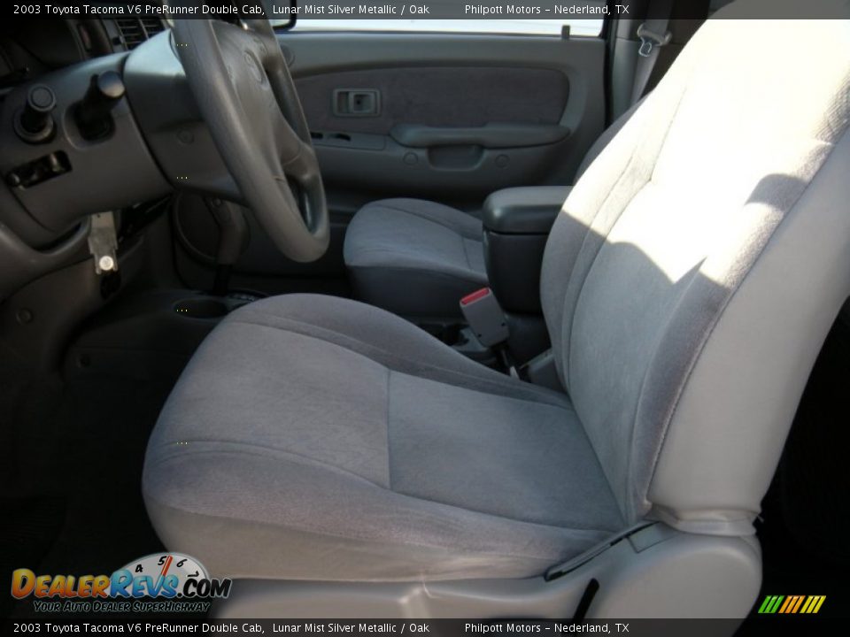 2003 Toyota Tacoma V6 PreRunner Double Cab Lunar Mist Silver Metallic / Oak Photo #35
