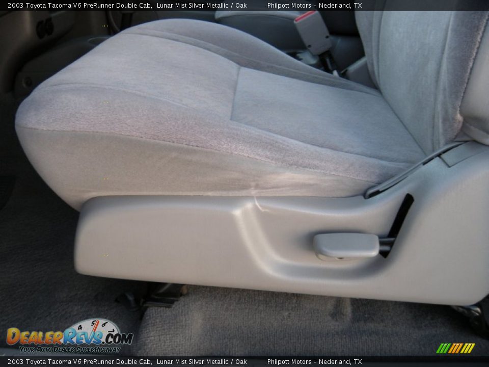 2003 Toyota Tacoma V6 PreRunner Double Cab Lunar Mist Silver Metallic / Oak Photo #36