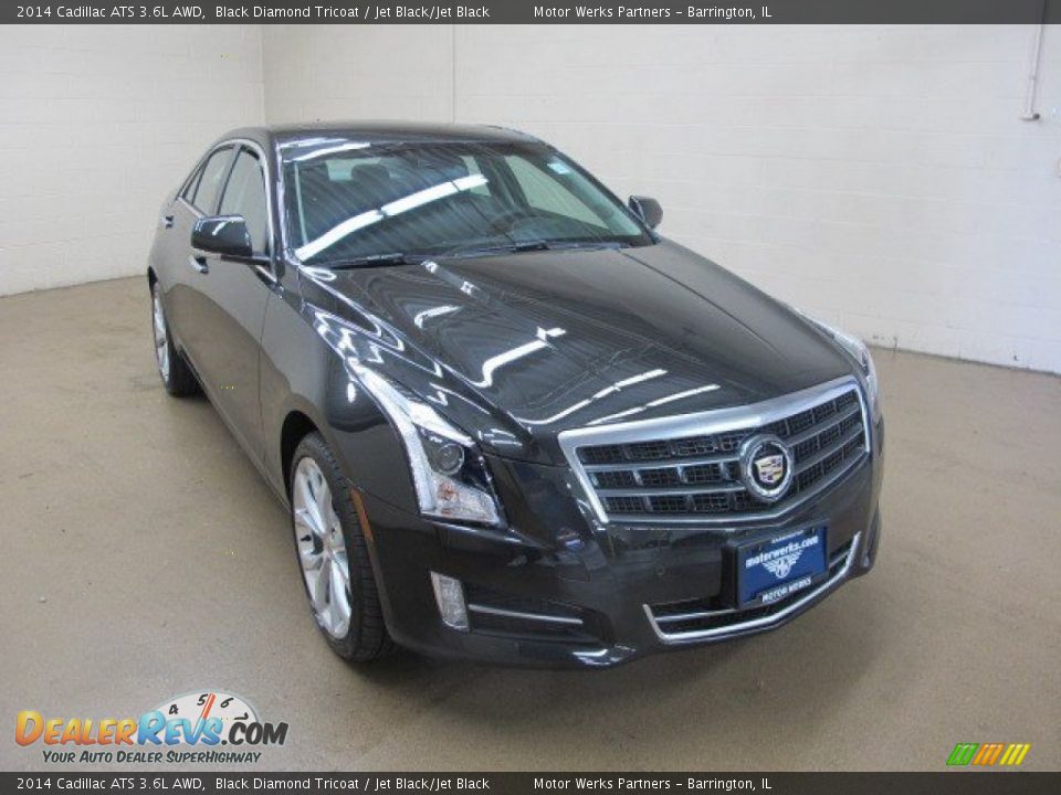 2014 Cadillac ATS 3.6L AWD Black Diamond Tricoat / Jet Black/Jet Black Photo #1