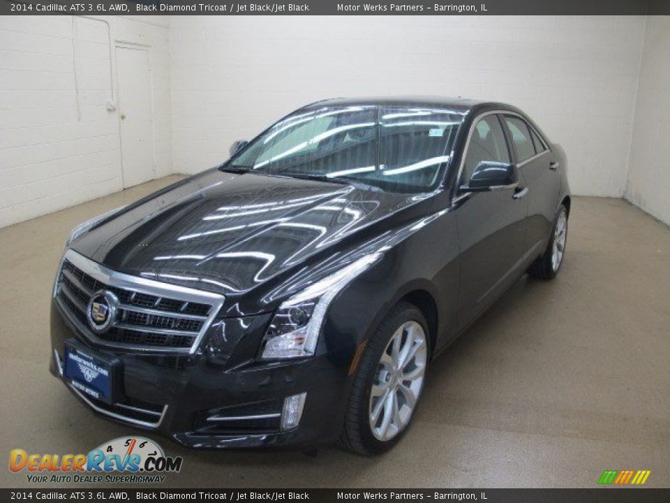 2014 Cadillac ATS 3.6L AWD Black Diamond Tricoat / Jet Black/Jet Black Photo #3