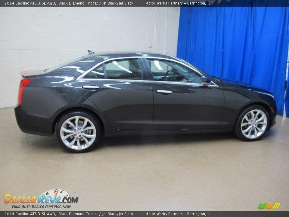 2014 Cadillac ATS 3.6L AWD Black Diamond Tricoat / Jet Black/Jet Black Photo #7