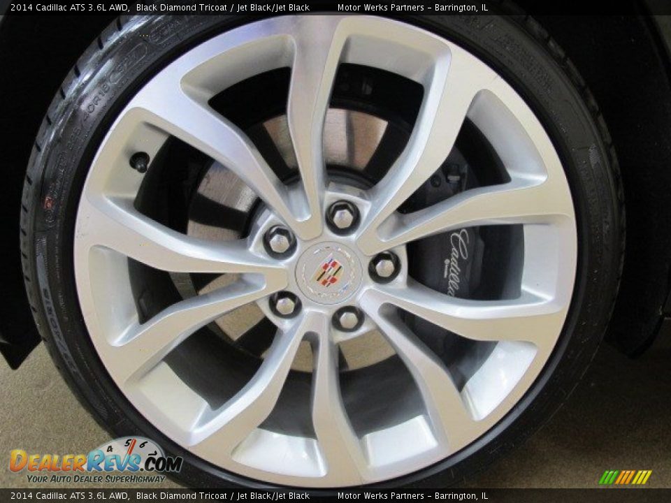 2014 Cadillac ATS 3.6L AWD Black Diamond Tricoat / Jet Black/Jet Black Photo #9