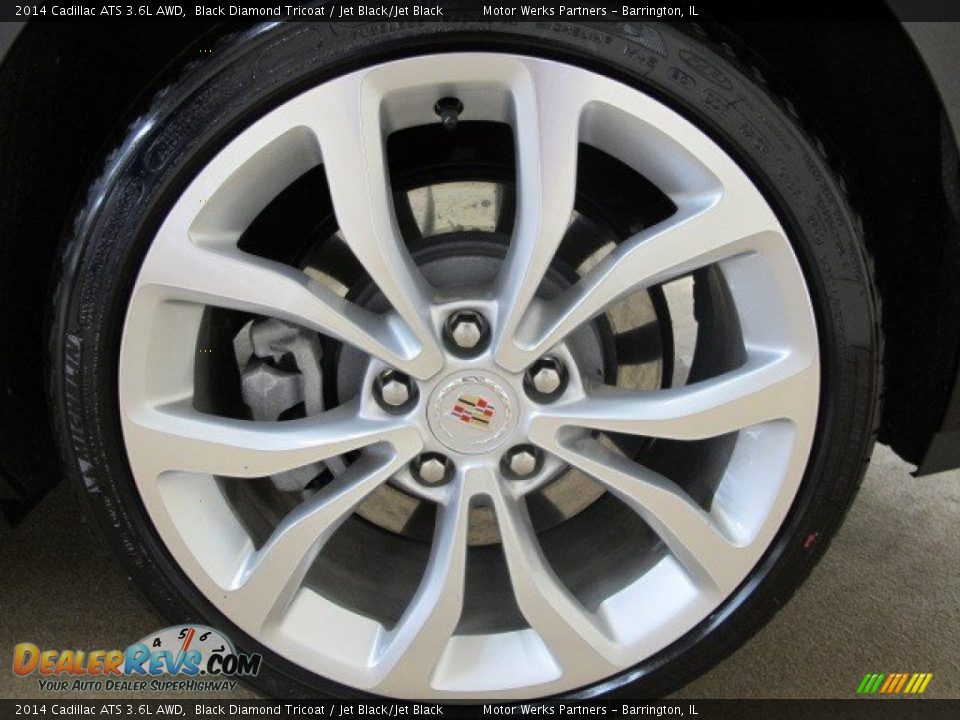 2014 Cadillac ATS 3.6L AWD Black Diamond Tricoat / Jet Black/Jet Black Photo #10
