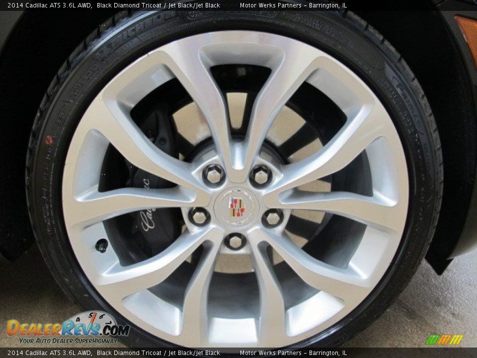 2014 Cadillac ATS 3.6L AWD Black Diamond Tricoat / Jet Black/Jet Black Photo #12
