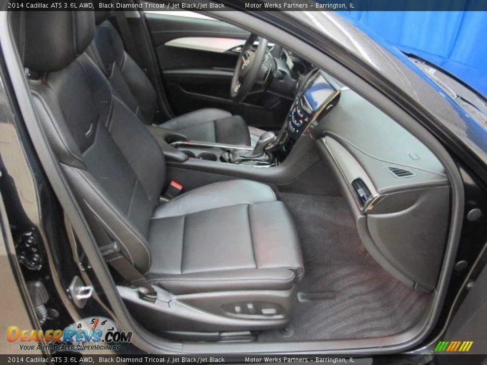 2014 Cadillac ATS 3.6L AWD Black Diamond Tricoat / Jet Black/Jet Black Photo #25