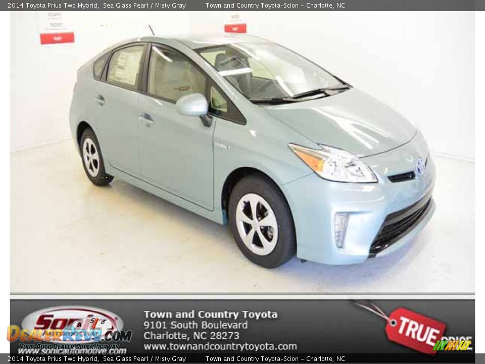 2014 Toyota Prius Two Hybrid Sea Glass Pearl / Misty Gray Photo #1