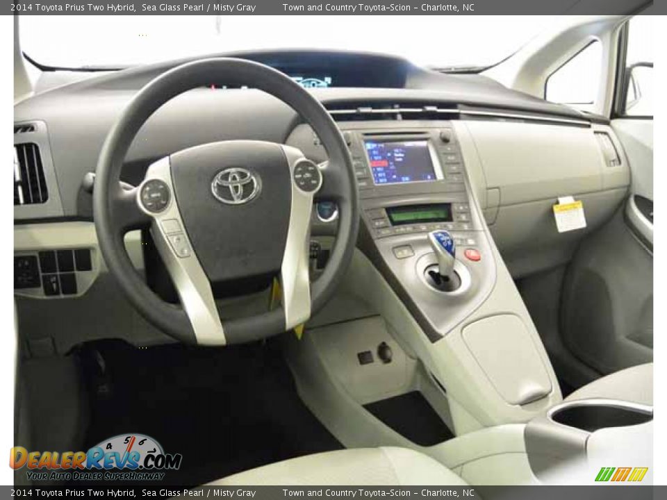 2014 Toyota Prius Two Hybrid Sea Glass Pearl / Misty Gray Photo #6