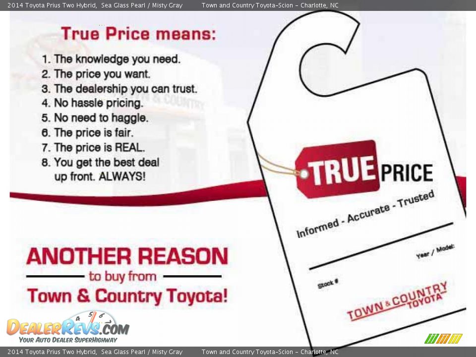 2014 Toyota Prius Two Hybrid Sea Glass Pearl / Misty Gray Photo #15