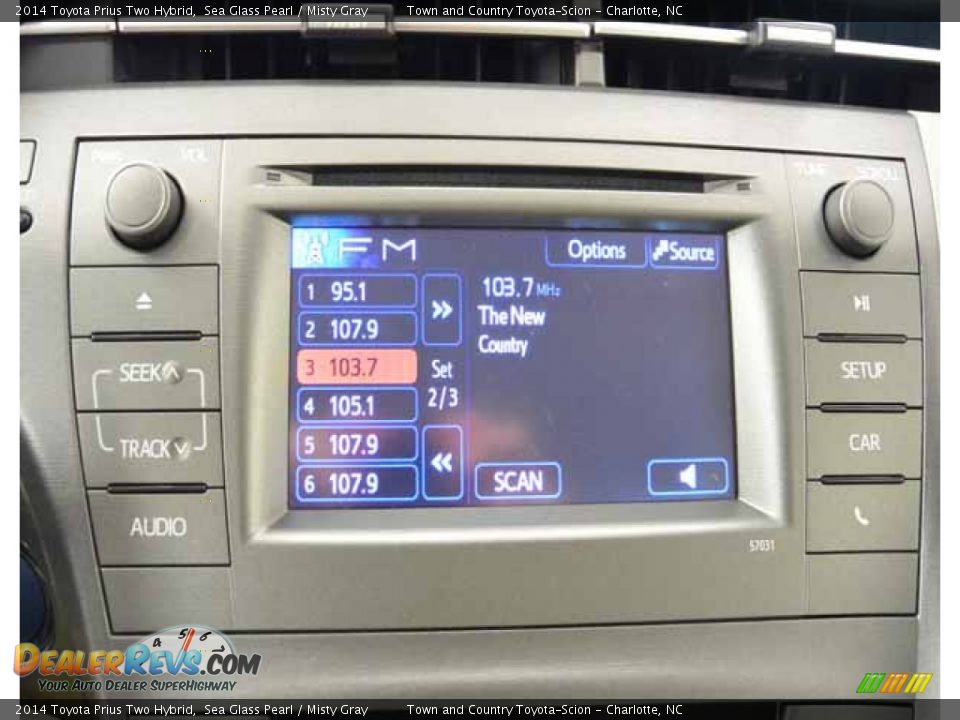 2014 Toyota Prius Two Hybrid Sea Glass Pearl / Misty Gray Photo #18