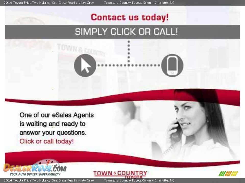 2014 Toyota Prius Two Hybrid Sea Glass Pearl / Misty Gray Photo #20