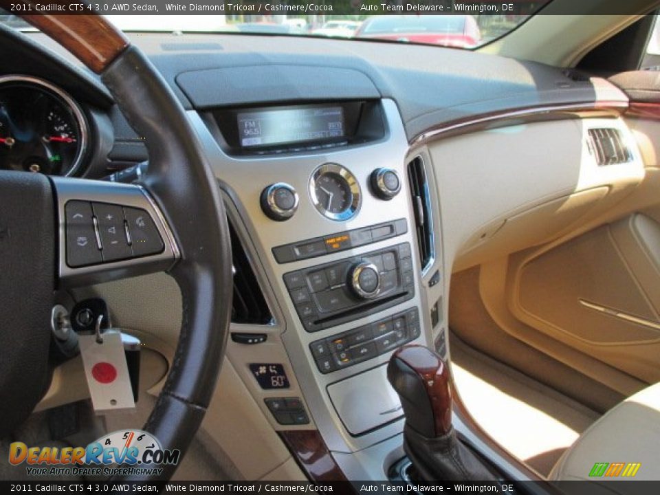 2011 Cadillac CTS 4 3.0 AWD Sedan White Diamond Tricoat / Cashmere/Cocoa Photo #14