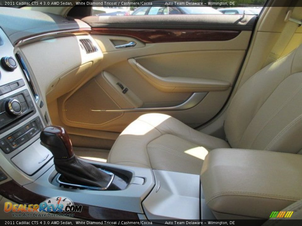2011 Cadillac CTS 4 3.0 AWD Sedan White Diamond Tricoat / Cashmere/Cocoa Photo #15