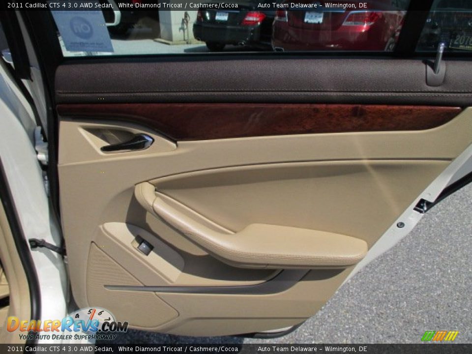 2011 Cadillac CTS 4 3.0 AWD Sedan White Diamond Tricoat / Cashmere/Cocoa Photo #24