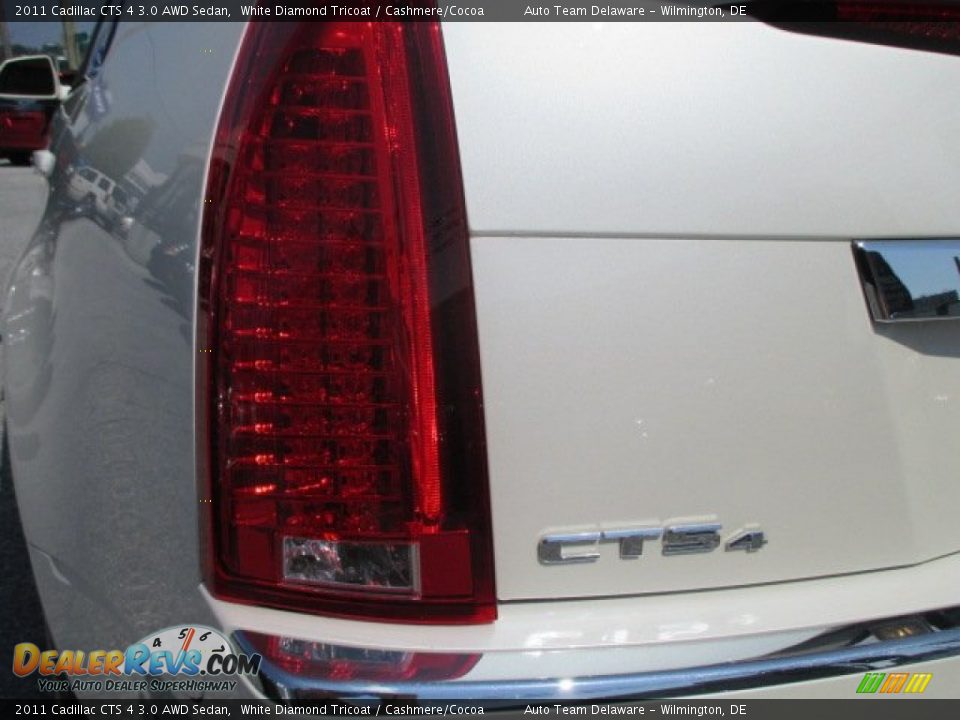 2011 Cadillac CTS 4 3.0 AWD Sedan White Diamond Tricoat / Cashmere/Cocoa Photo #29