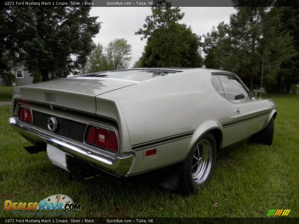 1972 Ford Mustang Mach 1 Coupe Silver / Black Photo #2