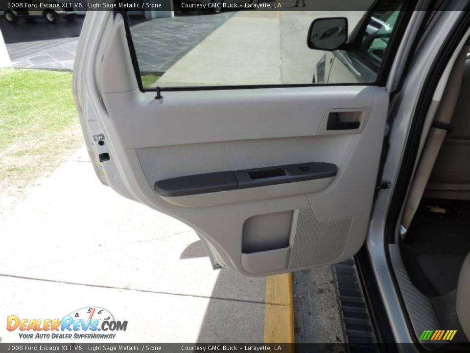 2008 Ford Escape XLT V6 Light Sage Metallic / Stone Photo #12