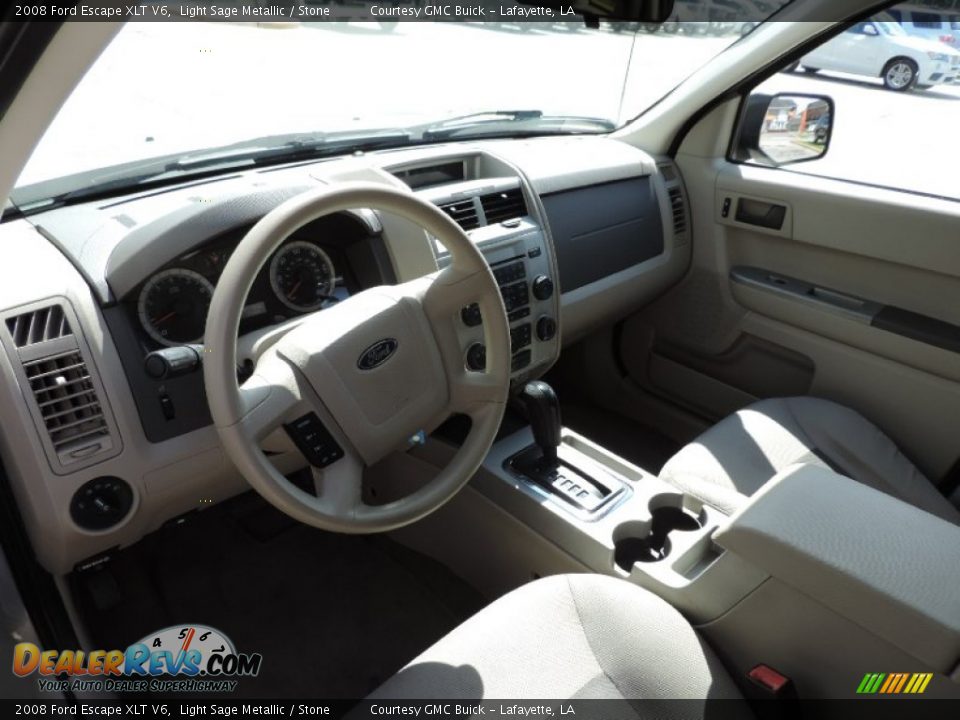 2008 Ford Escape XLT V6 Light Sage Metallic / Stone Photo #13