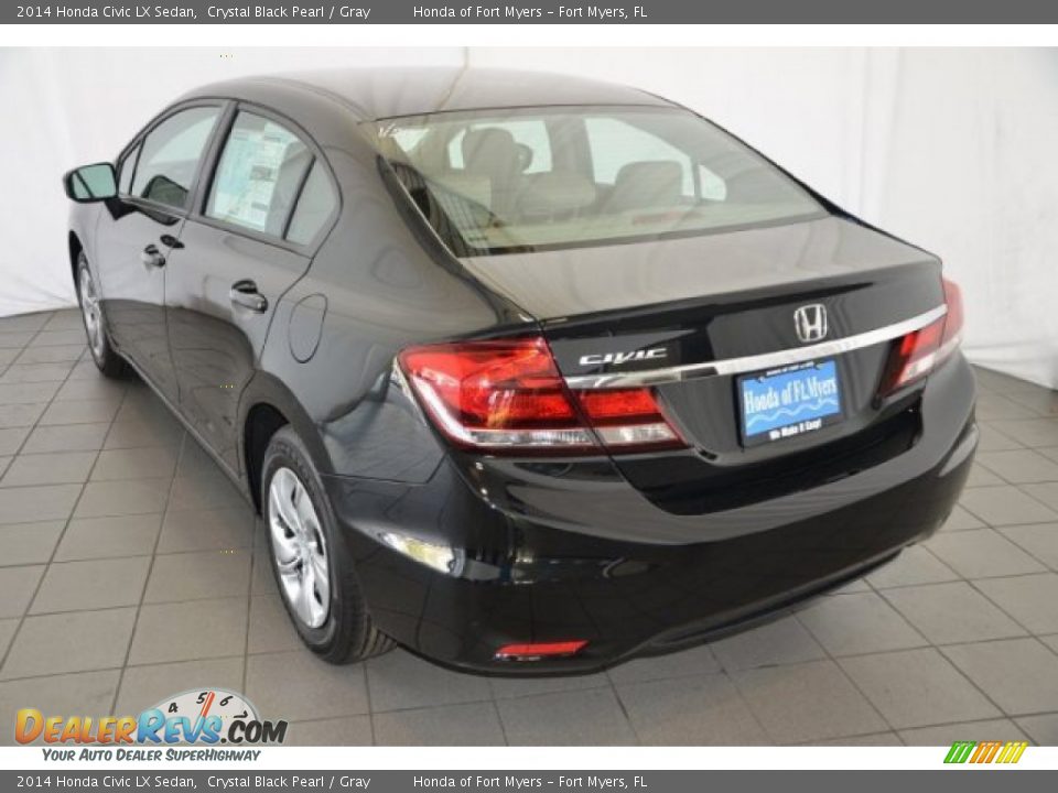 2014 Honda Civic LX Sedan Crystal Black Pearl / Gray Photo #5