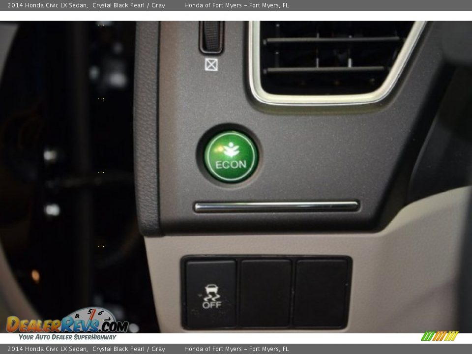 2014 Honda Civic LX Sedan Crystal Black Pearl / Gray Photo #13