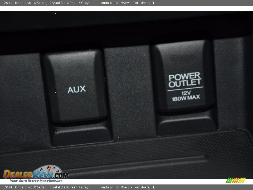 2014 Honda Civic LX Sedan Crystal Black Pearl / Gray Photo #14