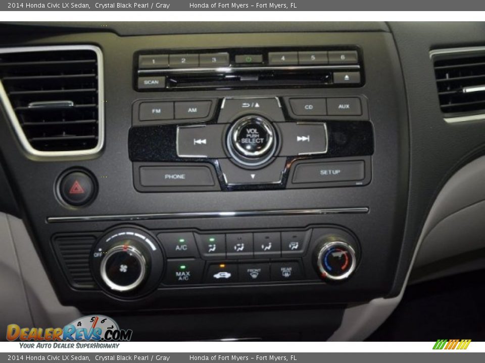 2014 Honda Civic LX Sedan Crystal Black Pearl / Gray Photo #16