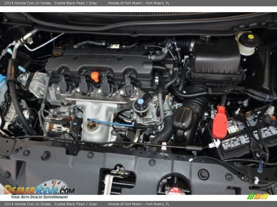 2014 Honda Civic LX Sedan Crystal Black Pearl / Gray Photo #25